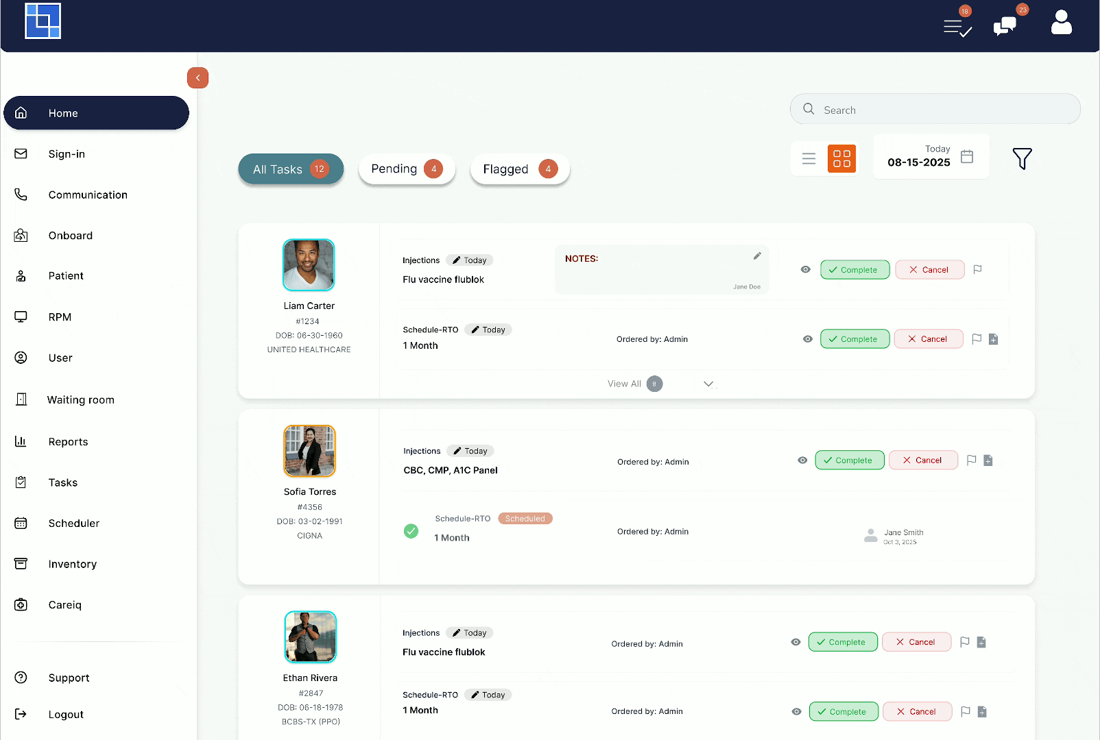 BrainyMed dashboard screenshot